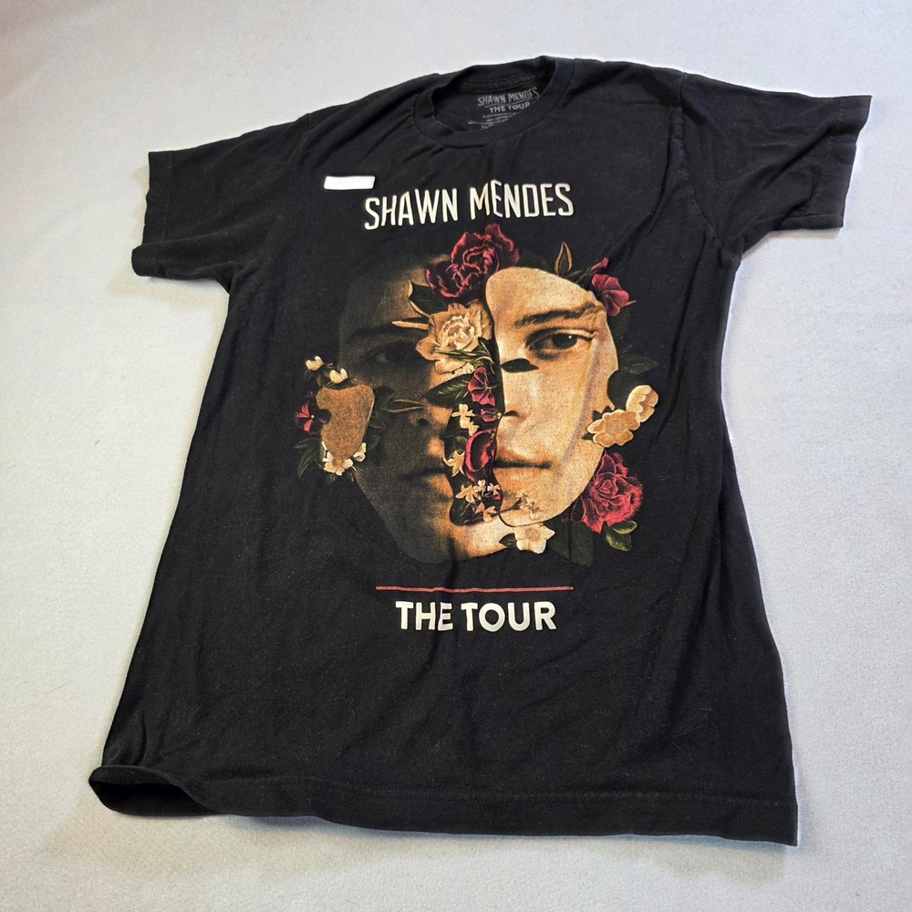 Shawn Mendes The Tour 2019 Graphic T-Shirt Black Small Concert Tee
